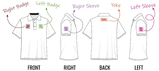 Polo T-Shirts Front Back Polo T-Shirts Front Back